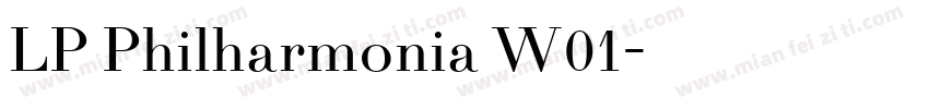 LP Philharmonia W01字体转换
